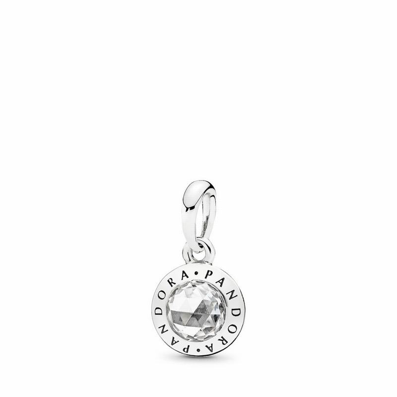 Pandora Radiant Pandora Logo Pendant - Sterling Silver/Cubic Zirconia - Canada | FZ9921OH